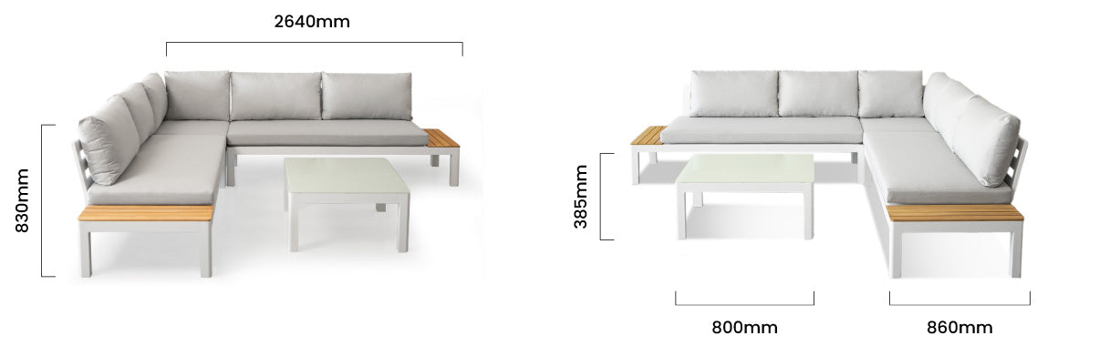 Bristol Corner Lounge Set (Stone) – Earthy Neutral Tones