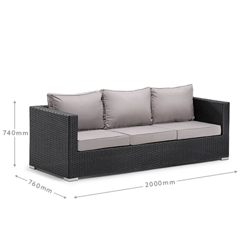 Montae 4-Piece Lounge Set (Black) – Urban Luxury