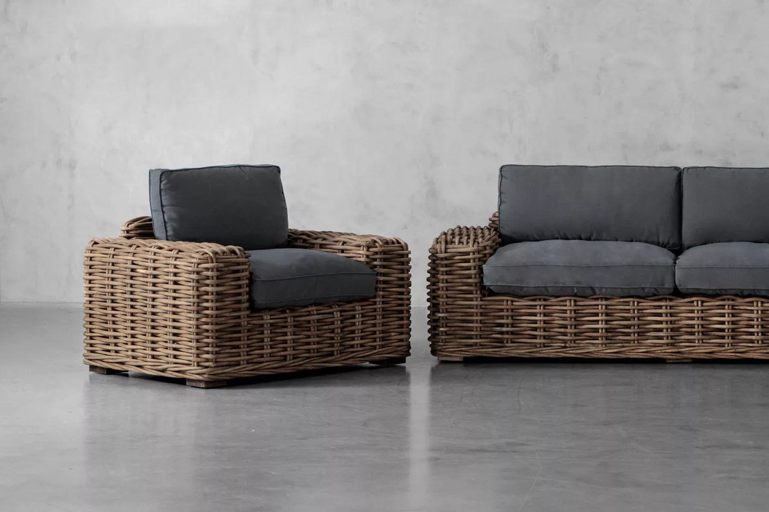 Panama Lounge Set (Slate) – Monochromatic Sophistication