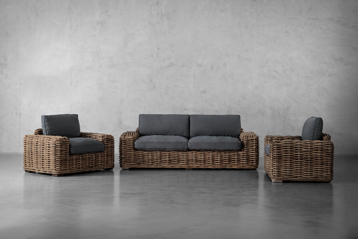 Panama Lounge Set (Slate) – Monochromatic Sophistication