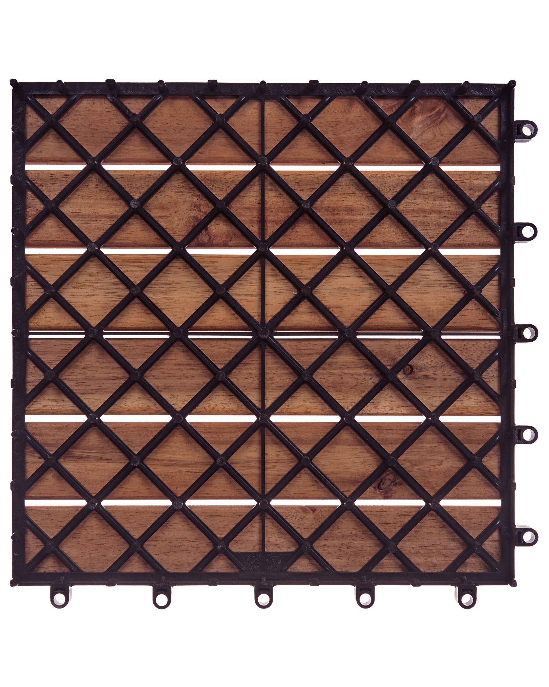 Wooden Click-In Patio Tiles – Certified Acacia Wood