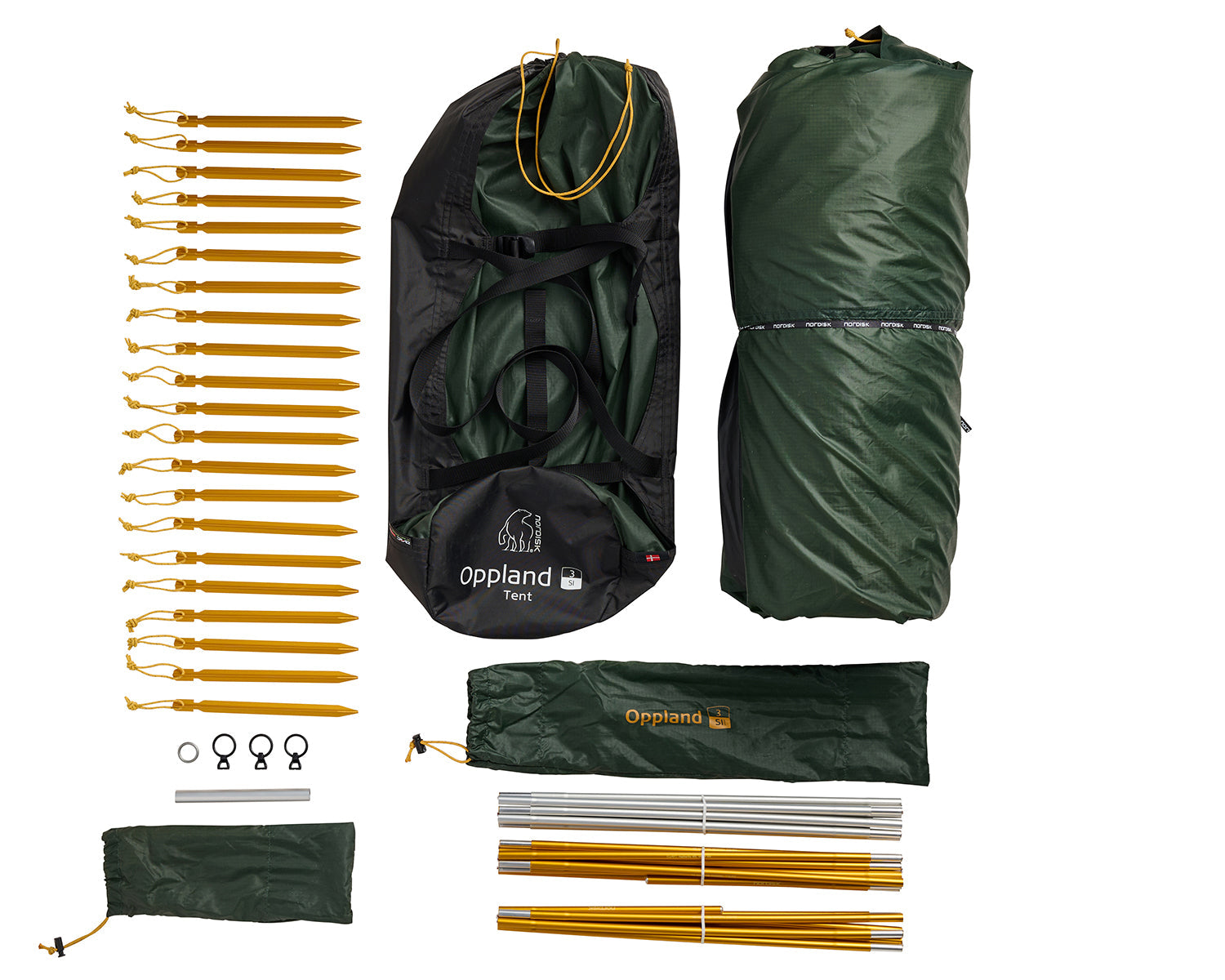 Oppland 3 SI (2.0) Tent - Deep Forest Green - 3/4 person.