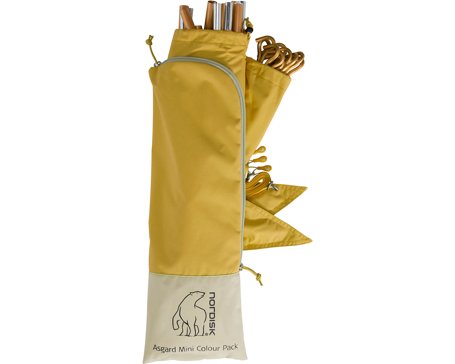 Asgard Tech Mini Tent Incl. Colour Pack - 2 person | Mustard Yellow