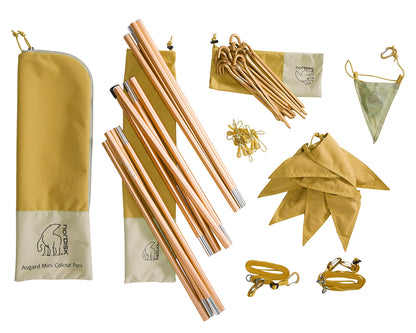 Asgard Tech Mini Tent Incl. Colour Pack - 2 person | Mustard Yellow