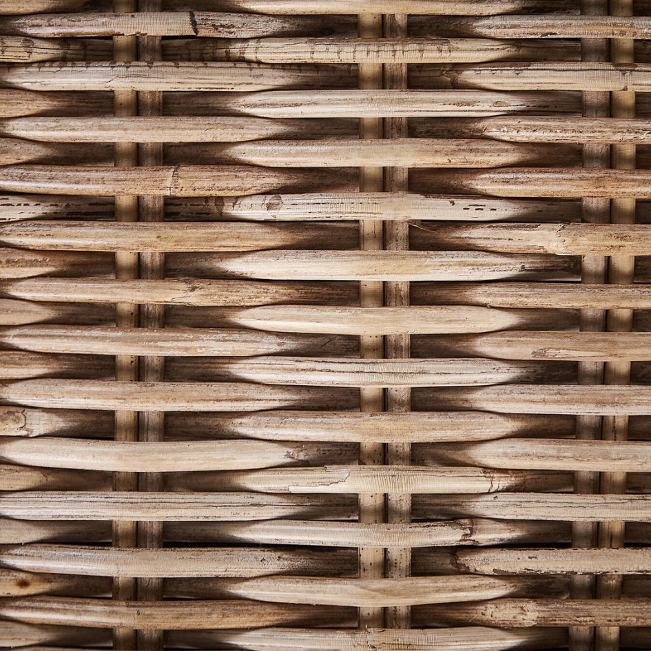 Roma Lounge Bed – Natural weave w/ cushions (organic texture)