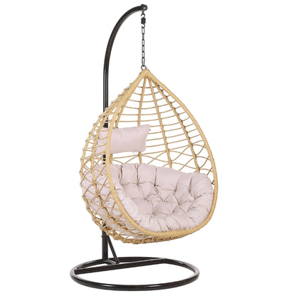 Deluxe Hammock with Stand – Natural tone (premium cotton)