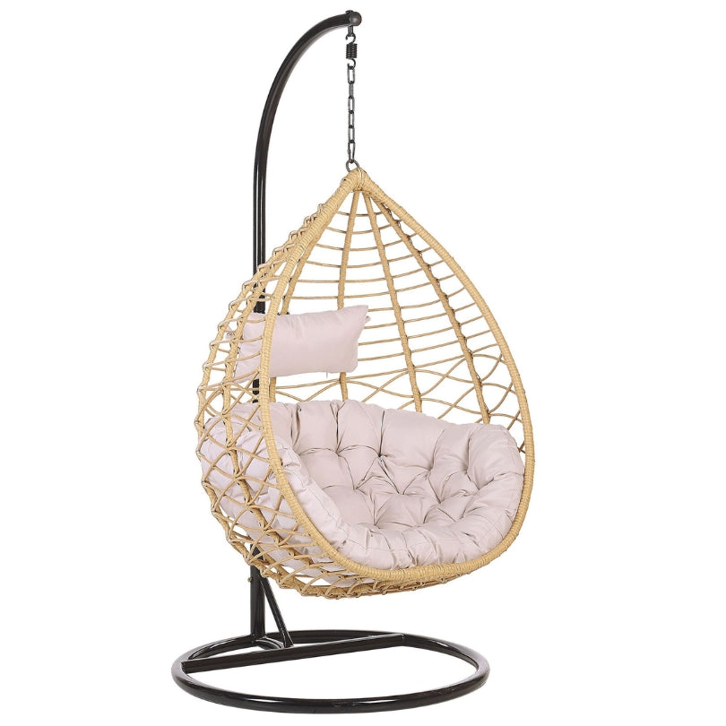 Deluxe Hammock with Stand – Natural tone (premium cotton)