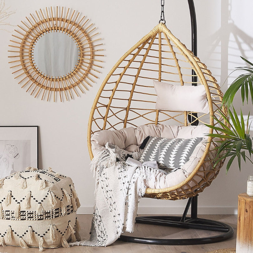Deluxe Hammock with Stand – Natural tone (premium cotton)