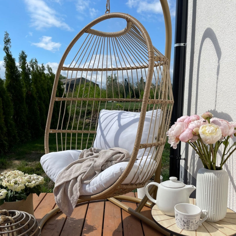 Eco Hammock with Stand – Natural hemp (sustainable)