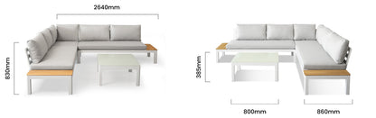 Bristol Corner Lounge Set (Stone) – Earthy Neutral Tones