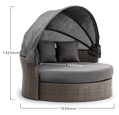 Burma Patio Daybed (Stone) – Resort-Style Relaxation