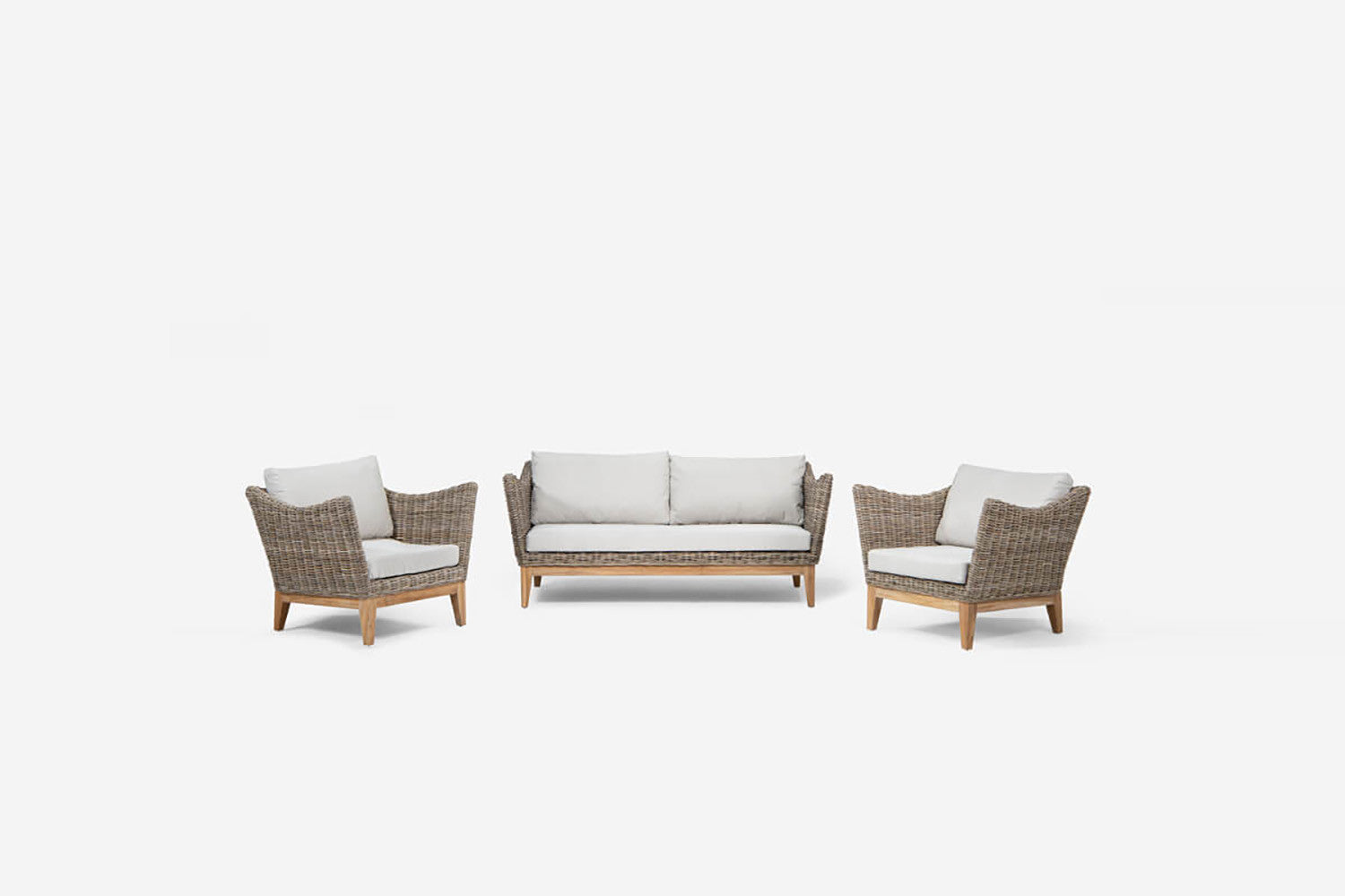 Brisbane Patio Lounge Set – Modern Linear Design