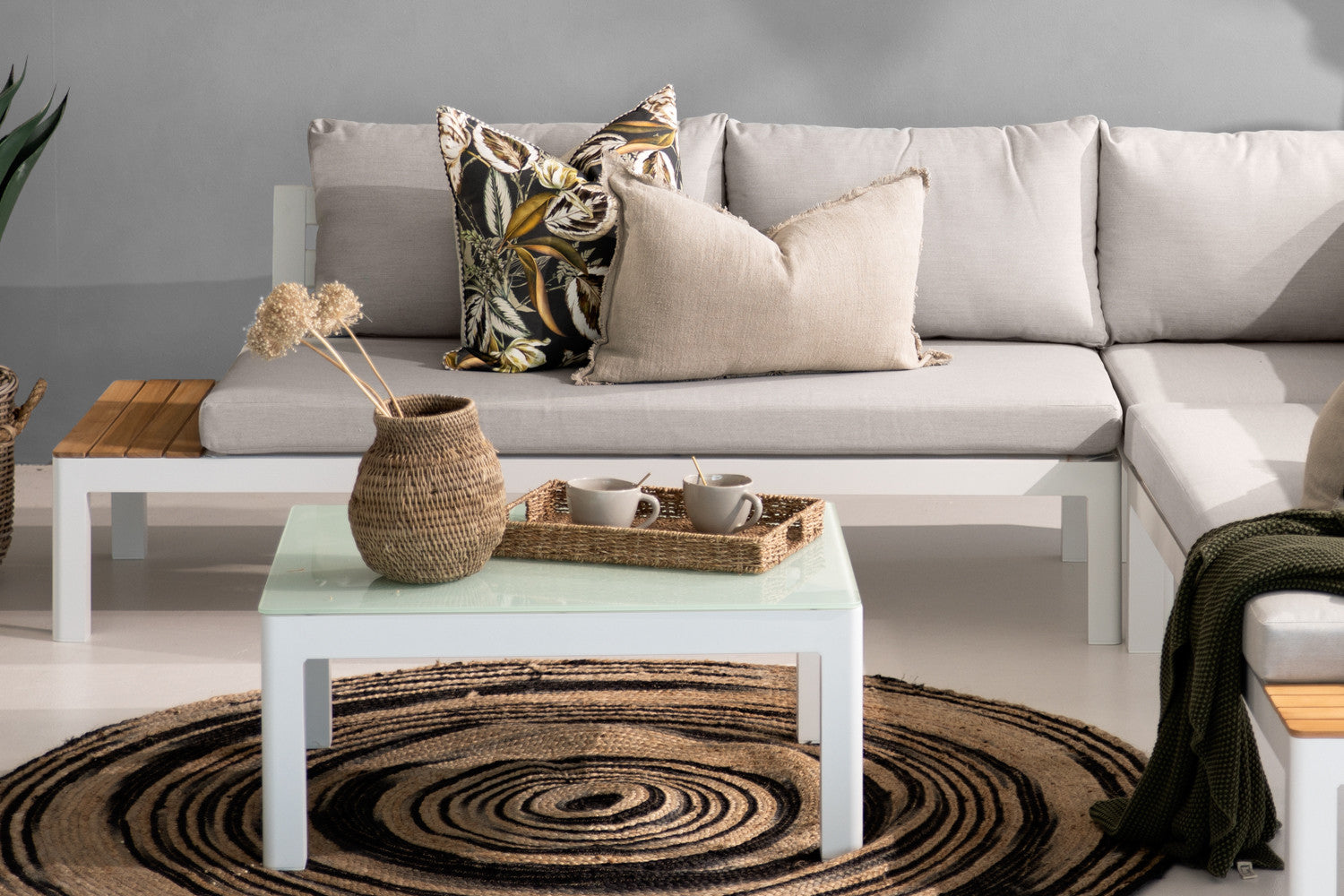 Bristol Corner Lounge Set (Stone) – Earthy Neutral Tones