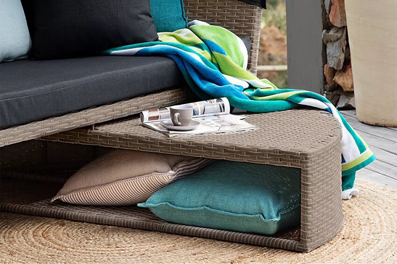 Burma Patio Daybed (Stone) – Resort-Style Relaxation