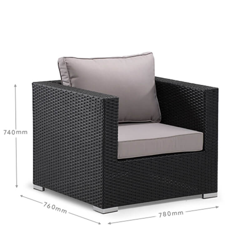 Montae 4-Piece Lounge Set (Black) – Urban Luxury