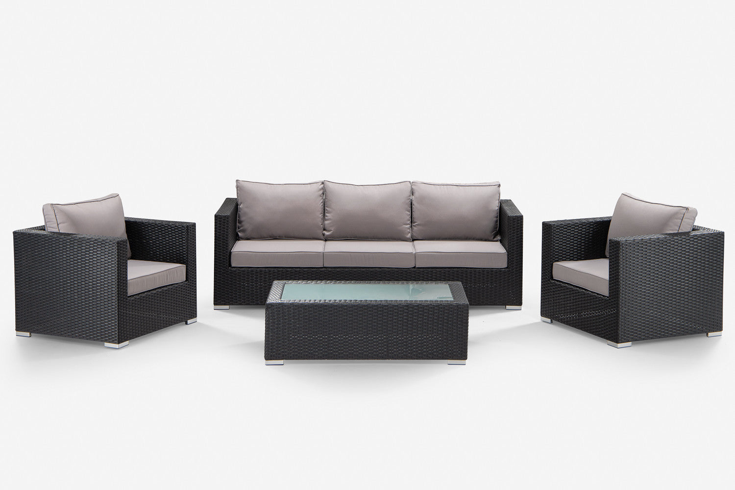 Montae 4-Piece Lounge Set (Black) – Urban Luxury