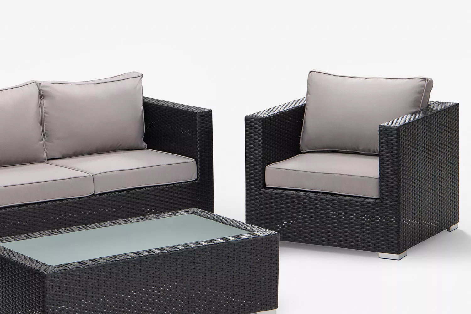 Montae 4-Piece Lounge Set (Black) – Urban Luxury