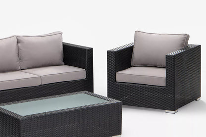 Montae 4-Piece Lounge Set (Black) – Urban Luxury