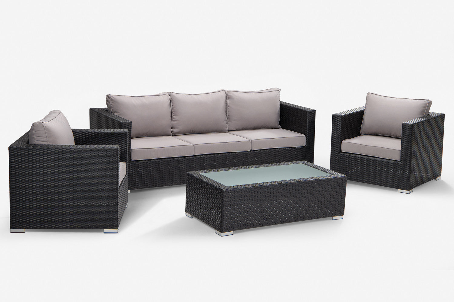 Montae 4-Piece Lounge Set (Black) – Urban Luxury