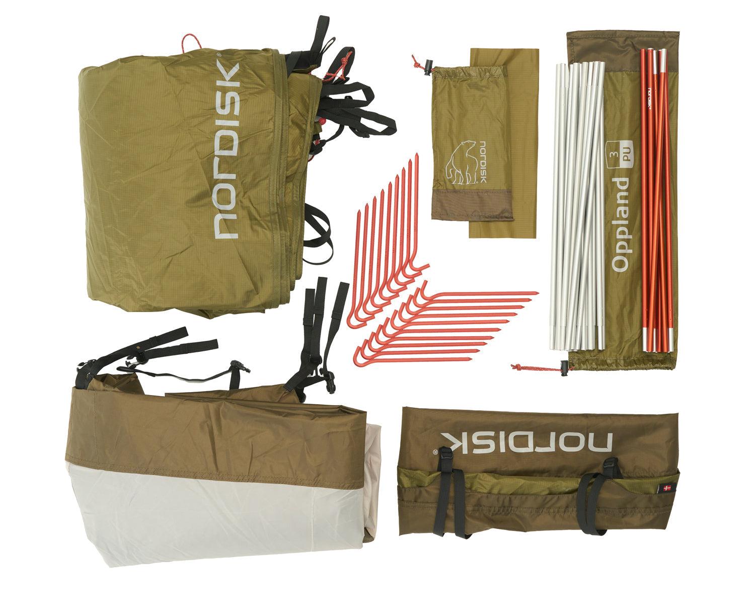 Oppland 3 PU (3.0) Tent - Dark Olive - 3 person.