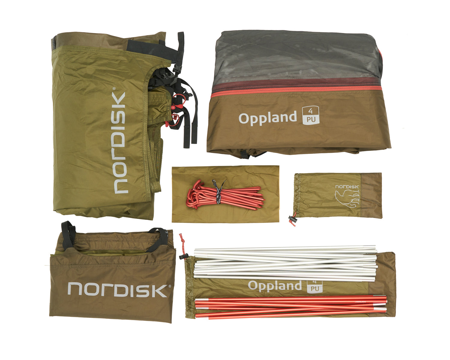 Oppland 4 PU Tent - Dark Olive 4 person.