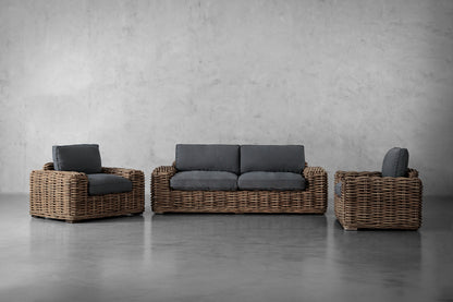 Panama Lounge Set (Slate) – Monochromatic Sophistication