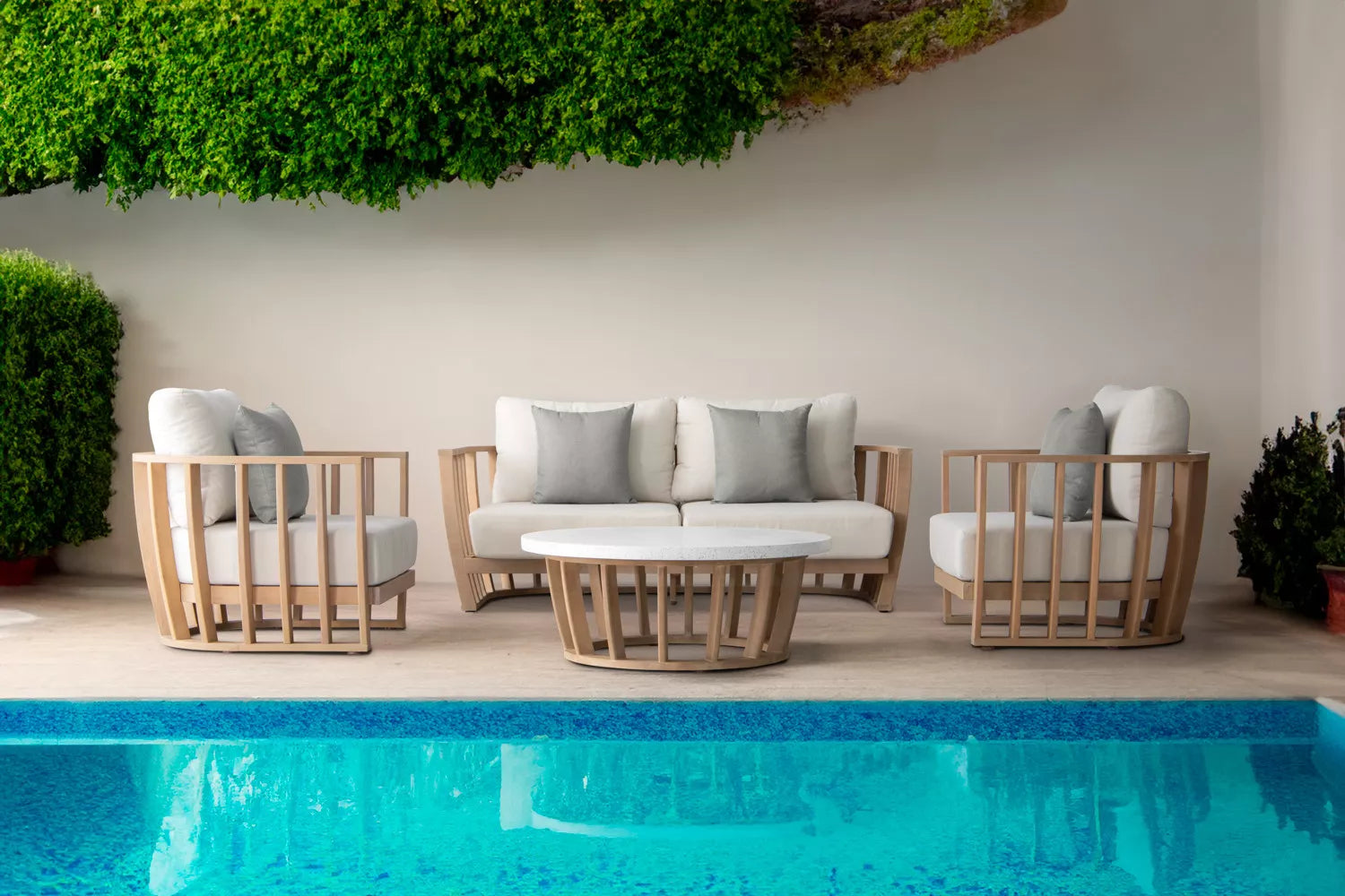 St Lucia Lounge Set (Dove Grey) – Coastal Elegance