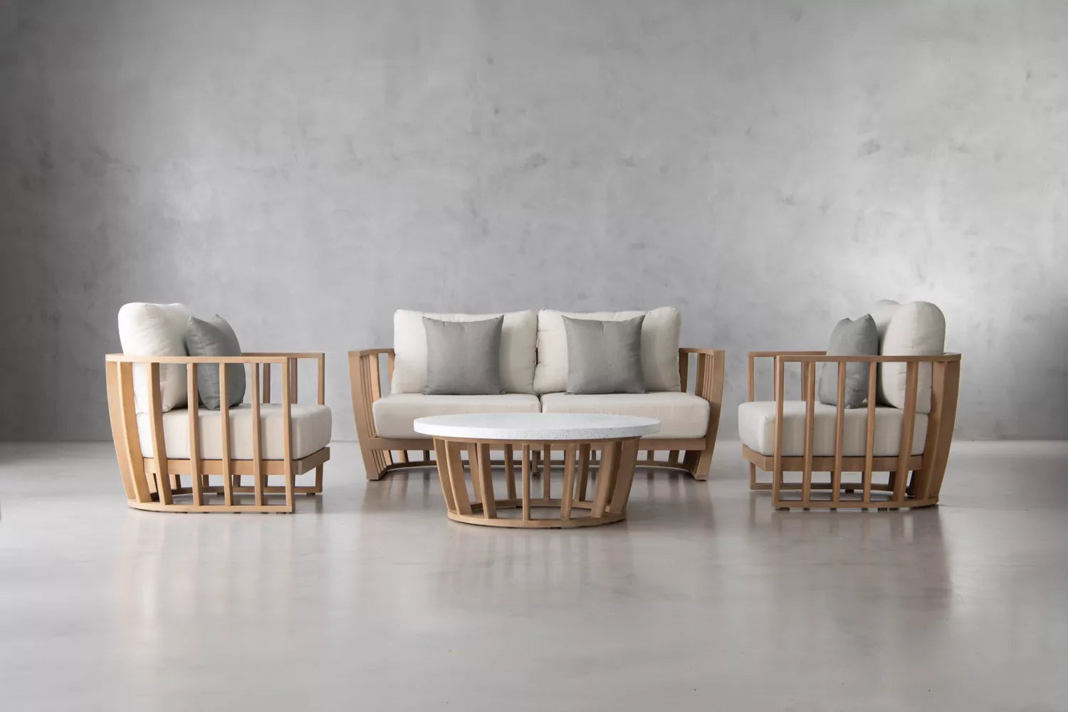 St Lucia Lounge Set (Dove Grey) – Coastal Elegance