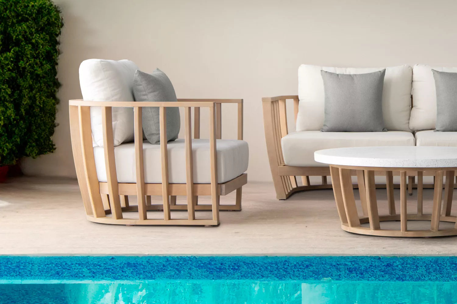 St Lucia Lounge Set (Dove Grey) – Coastal Elegance