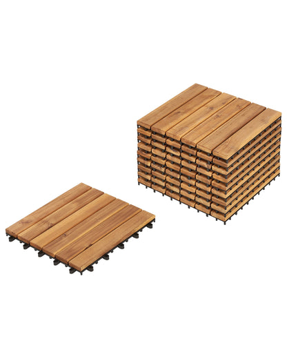 Wooden Click-In Patio Tiles – Certified Acacia Wood