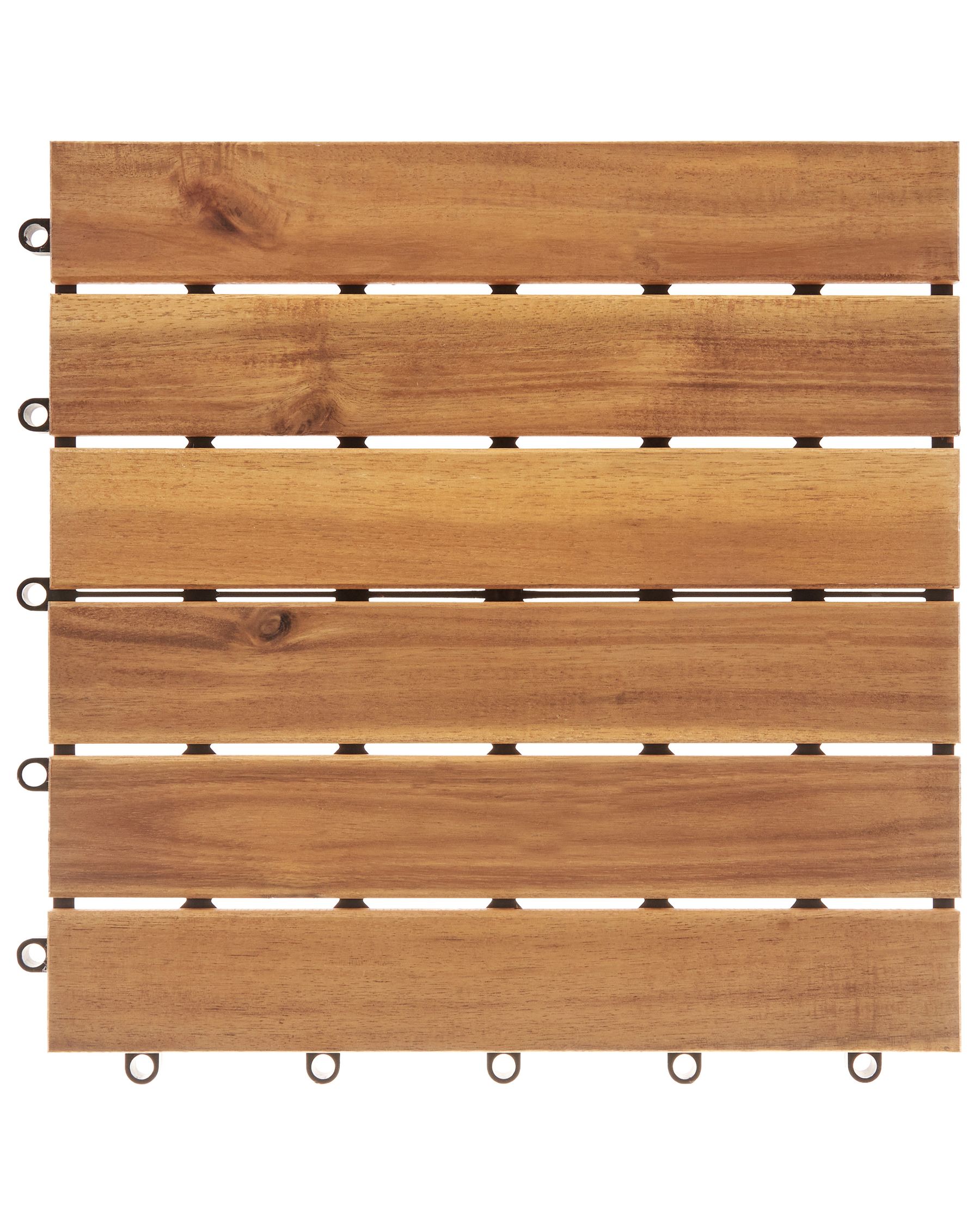 Wooden Click-In Patio Tiles – Certified Acacia Wood