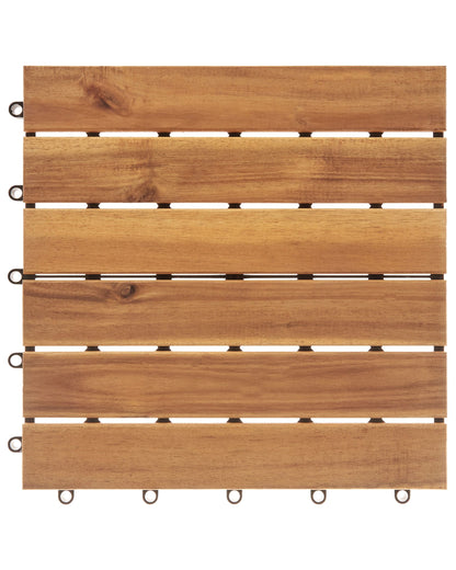 Wooden Click-In Patio Tiles – Certified Acacia Wood