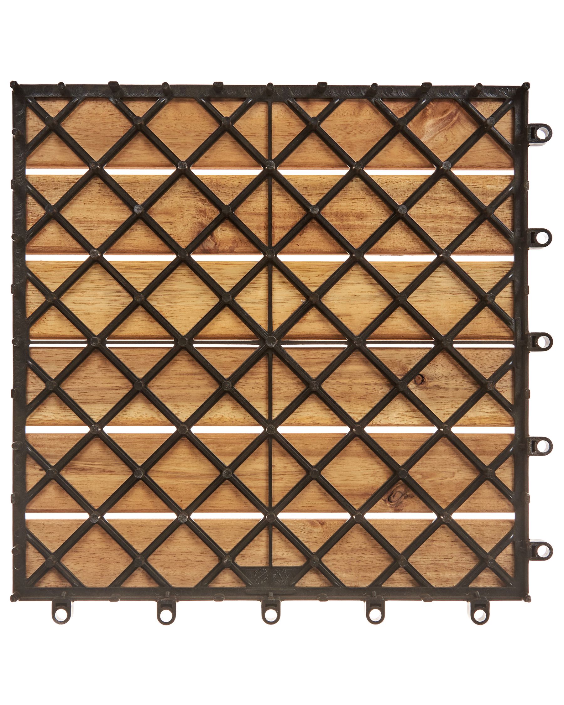 Wooden Click-In Patio Tiles – Certified Acacia Wood