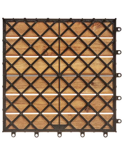 Wooden Click-In Patio Tiles – Certified Acacia Wood