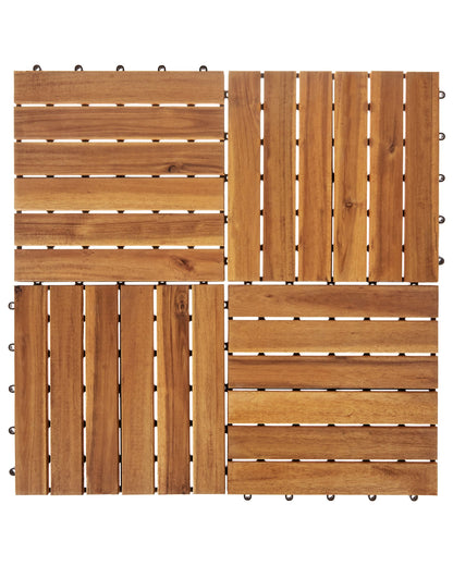 Wooden Click-In Patio Tiles – Certified Acacia Wood