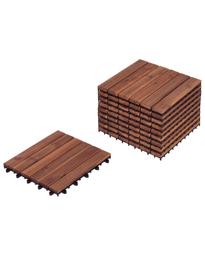 Wooden Click-In Patio Tiles – Certified Acacia Wood