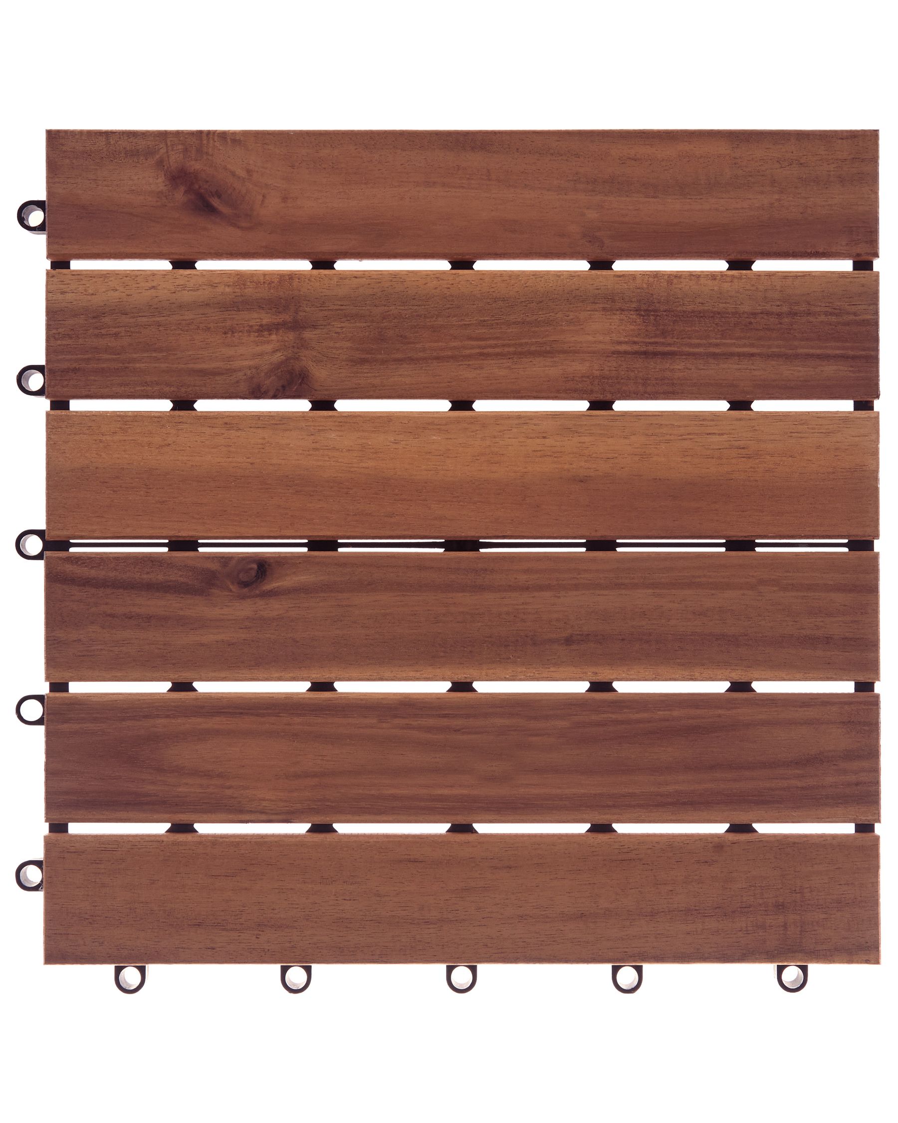 Wooden Click-In Patio Tiles – Certified Acacia Wood