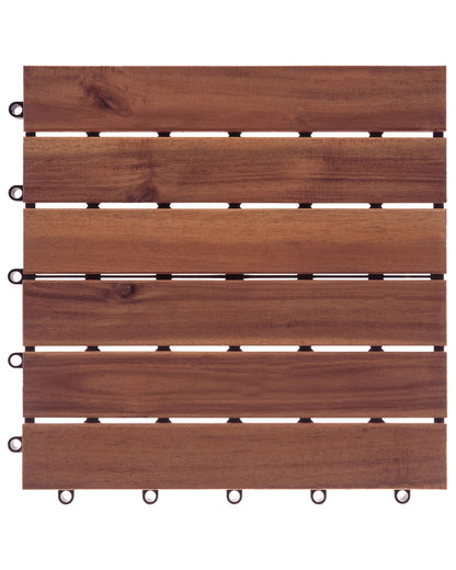Wooden Click-In Patio Tiles – Certified Acacia Wood