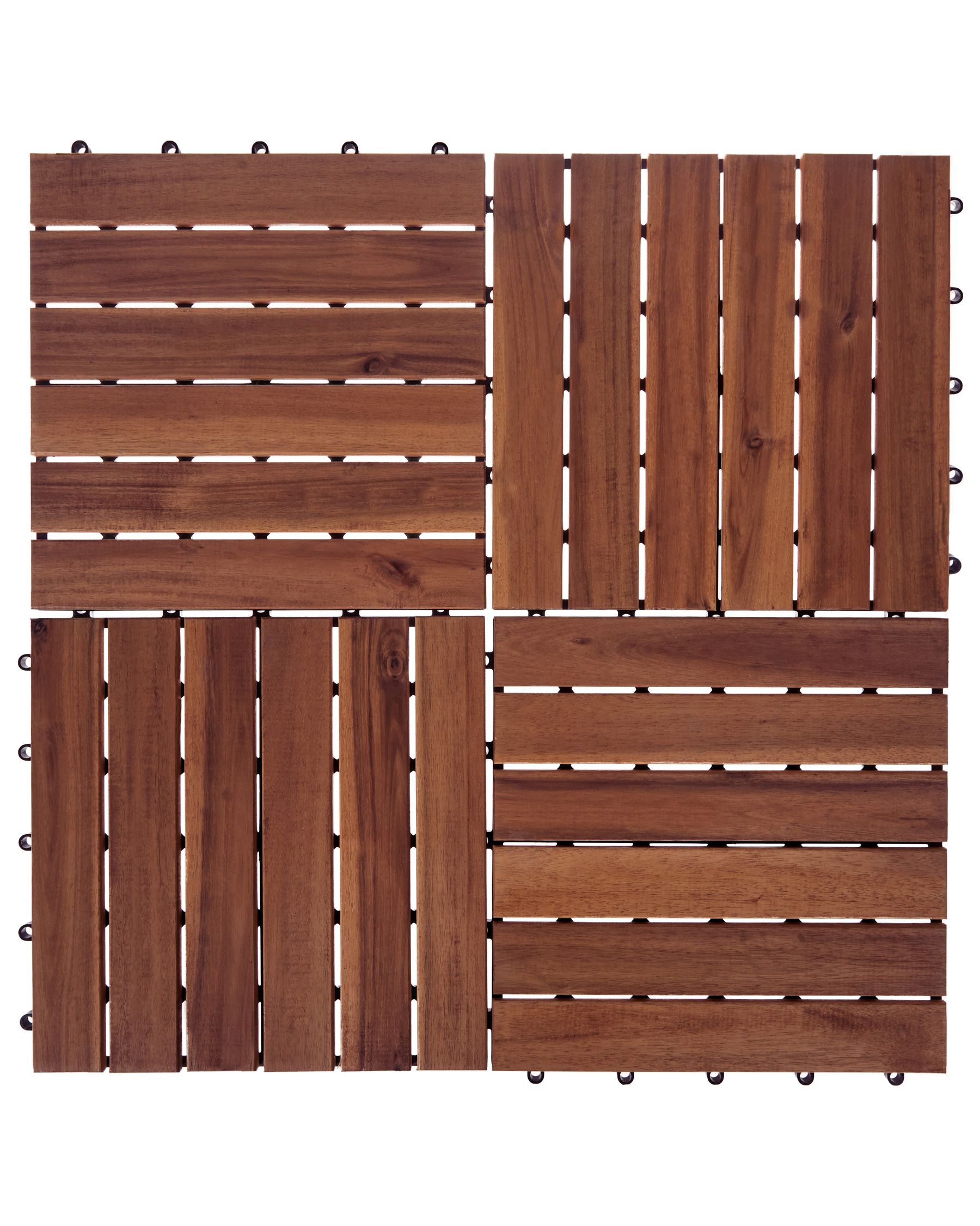 Wooden Click-In Patio Tiles – Certified Acacia Wood