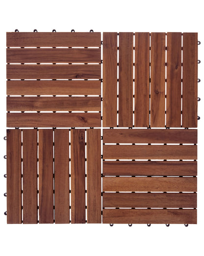 Wooden Click-In Patio Tiles – Certified Acacia Wood