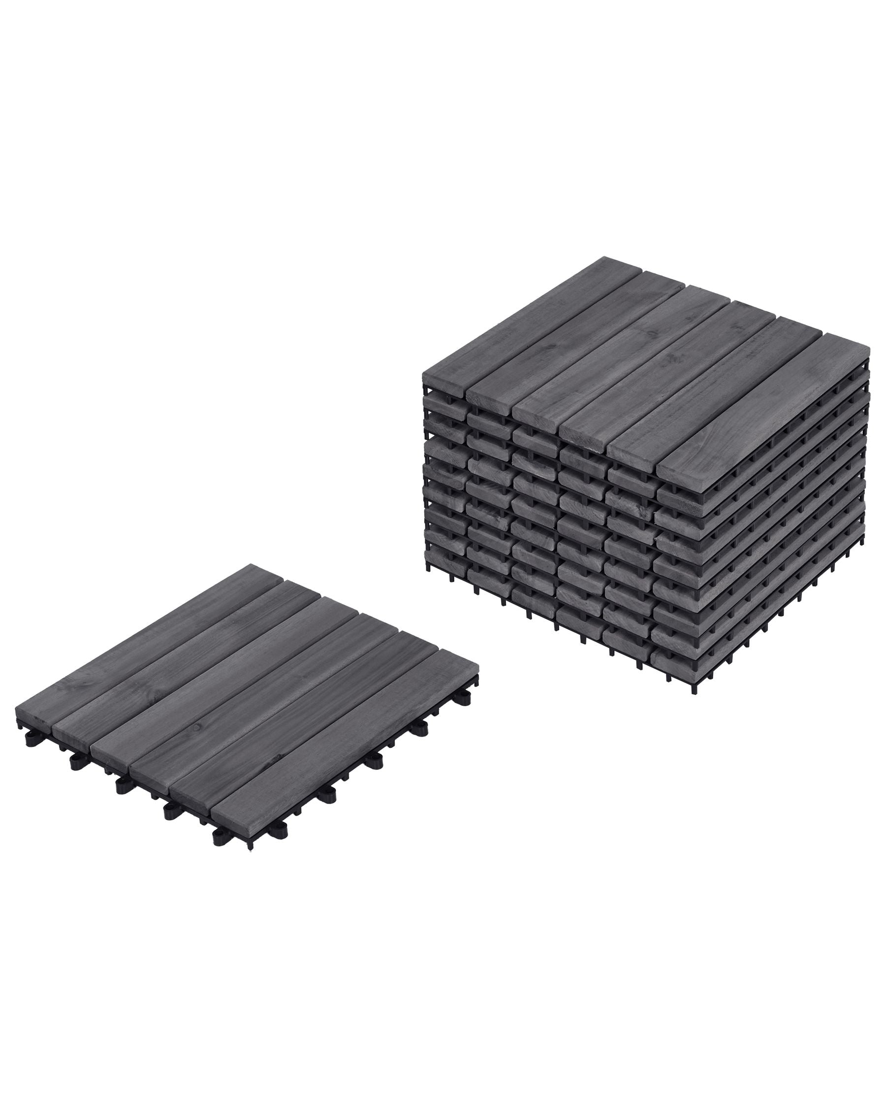 Wooden Click-In Patio Tiles – Certified Acacia Wood