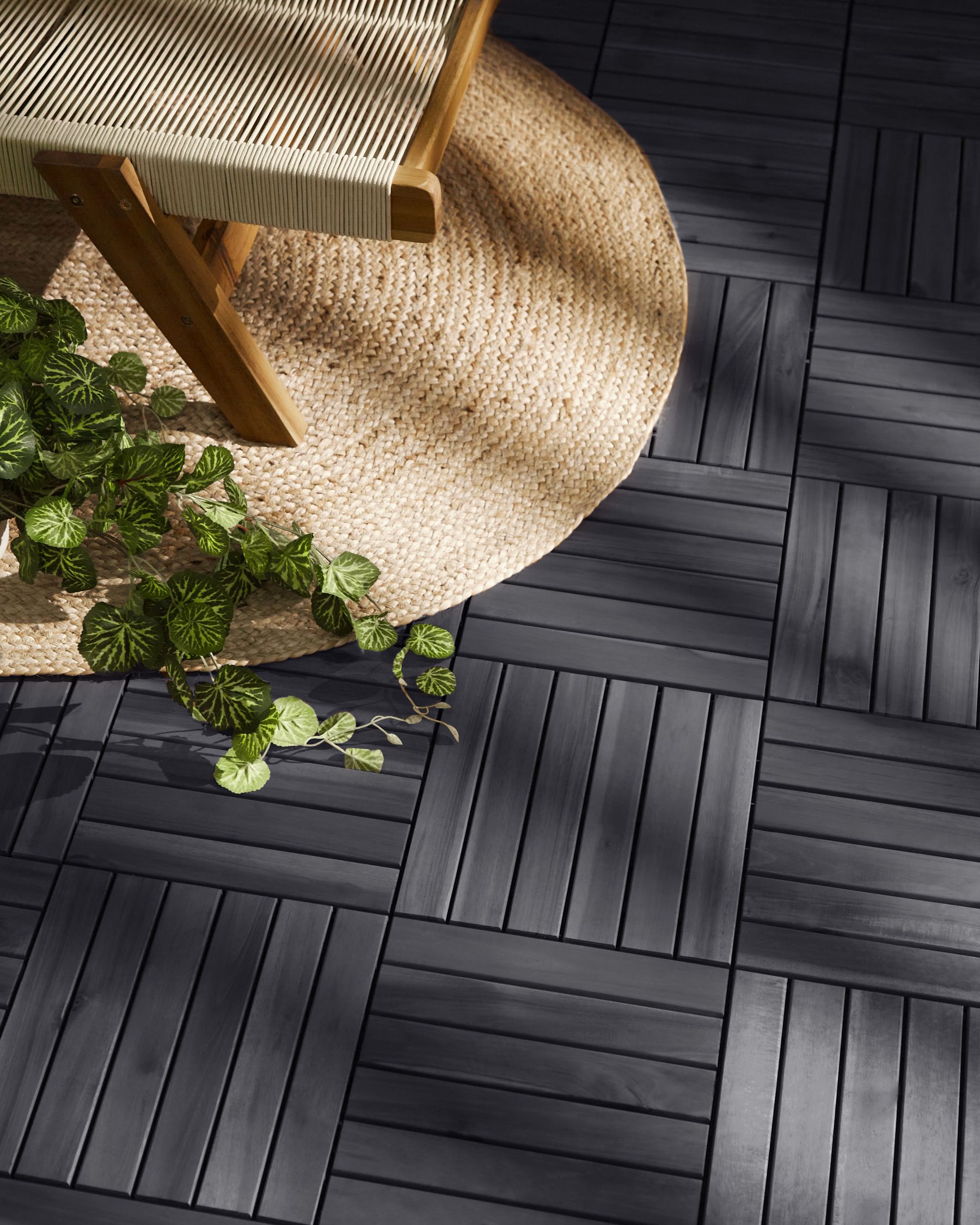 Wooden Click-In Patio Tiles – Certified Acacia Wood