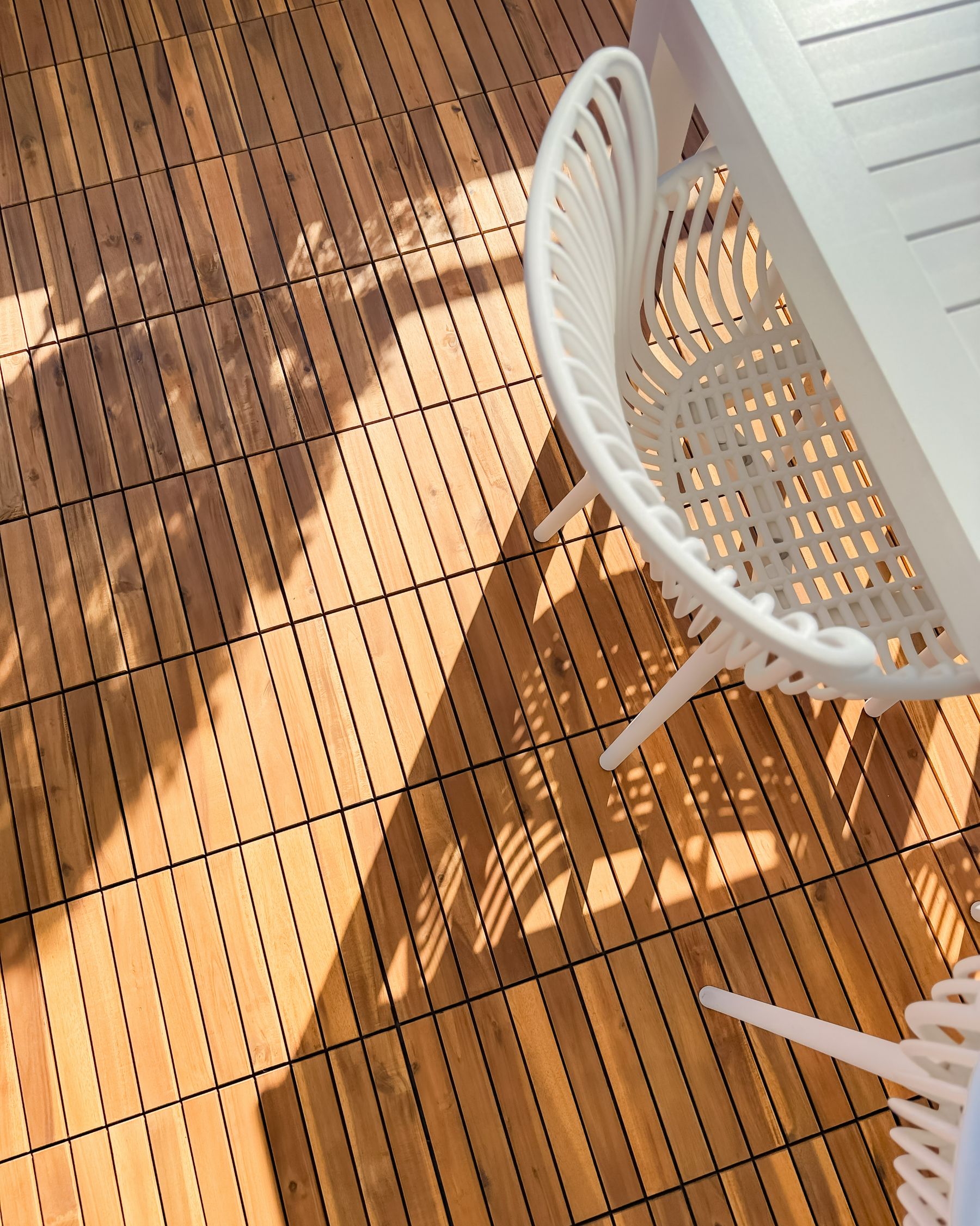 Wooden Click-In Patio Tiles – Certified Acacia Wood